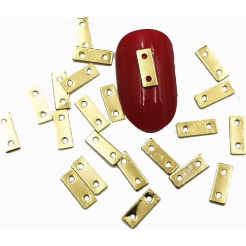 200pcs/pack Japan Korea Nail Art Alloy Rivets Studs Hollow Rectangle Metal Jewellry Accessories for Women Nail DIY