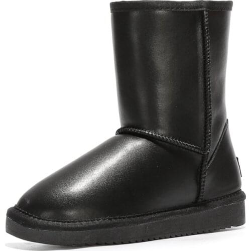 2021 fashion Waterproof boots women 100% genuine cowhide leather snow boots australia women boots warm winter shoes for women