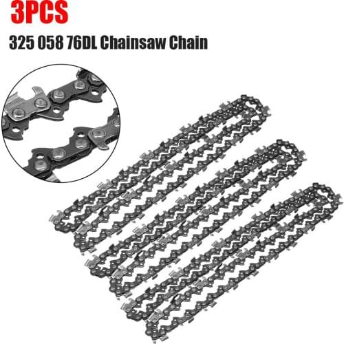 3Pcs 20Inch 325 058 76DL Chainsaw Chain Saw Replaces for Baumr-Ag SX62 Electrical Tools Accessories for Cutting Lumber