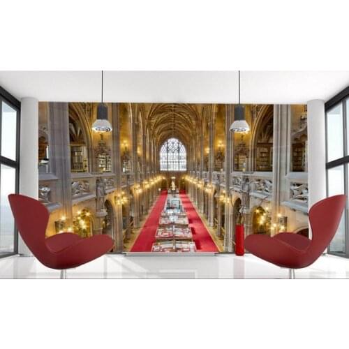 3d wallpaper custom Stereo space palace view corridor landscape mural wallpaper