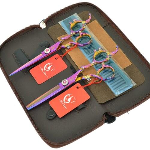 6.0" Meisha Professional Cutting Shears Thinning Scissors Hair Clippers Salon Shop Hairdressing Scissor Comb Tools Set A0096A