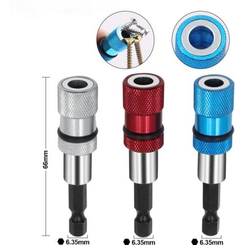 1 Piece 6.35mm Quick Release Magnetic Bit Screwdriver Holder 1/4" Hex Shank Magnetic Drywall Screw Bit Holder Drill Screw Tool