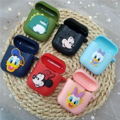 Disney Earphone Case for Apple Airpods Pro 2 1 Soft Silicone Wireless Bluetooth Headphone Protective Cover With Hook