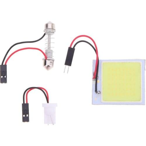 Cob 48 SMD chip super White Reading Lamp 12v cw led dome Bulb led Car