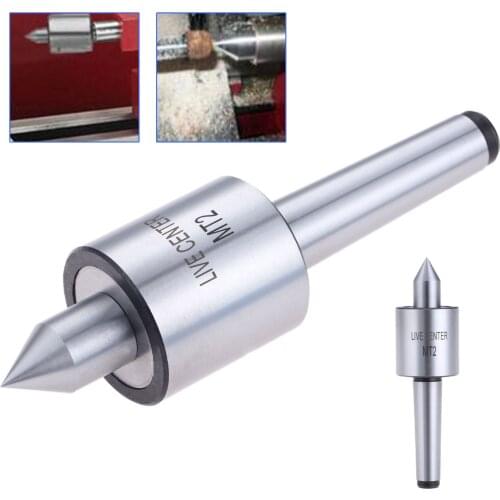 DRELD MT2 Morse Taper Rotary Live Woodworking Tapered Turn Center Heavy Duty Chuck 0.001 Accuracy Wood CNC Lathe Turning Tool