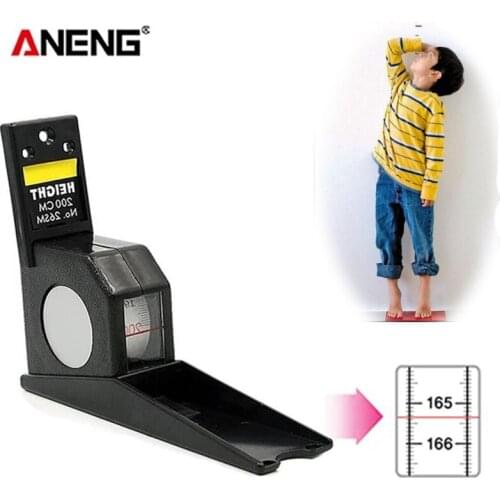 2m Body Height Measure Tape Mini Retractable Measuring Meter Metal Ruler Wall Mounted Children Adult Measurement Tape