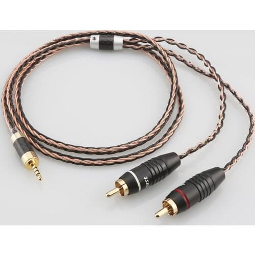 HiFi Cable with 2.5mm TRRS Balanced Male to 2 RCA Male for Astell&Kern AK100II, AK120II, AK240, AK380, AK320, DP-X1A, FIIO X5III
