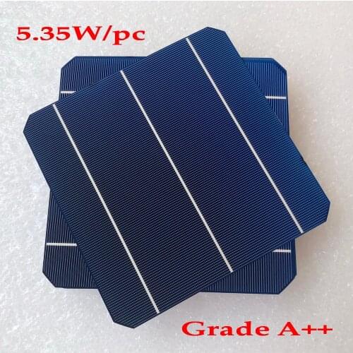 NEW21.9 Grade A solar panel cell 156mm 3BB Monocrystalline Mono Solar Cell 6x6 5.3W/pc high efficiency DIY solar cell panel 530W