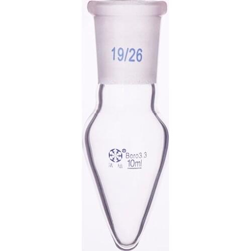 2pcs Pear-shaped flask,Capacity 10ml,Joint 19/26,Heart-shaped flasks,Coarse heart-shaped grinding bottles