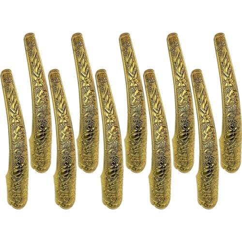 10pcs Chinese Queen Ancient Vintage Gold Claw Bend Joint Armour Fingernail Ring Women Fancy Dress Accessories 11.5 cm