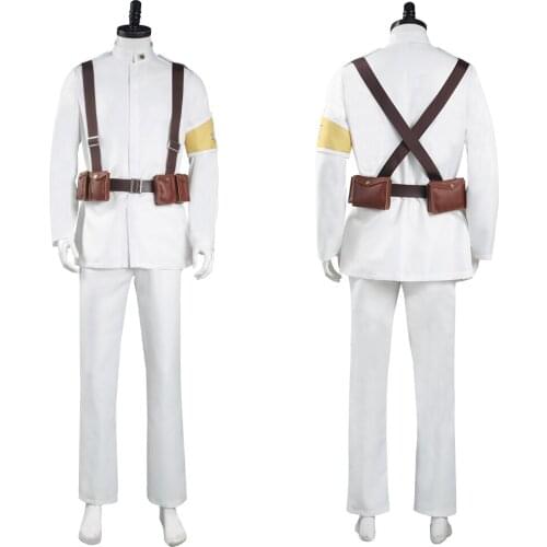 Shingeki no Kyojin Attack on Titan Cosplay Costume Marley Eldian Army White Uniform Outfits Halloween Carnival Suit