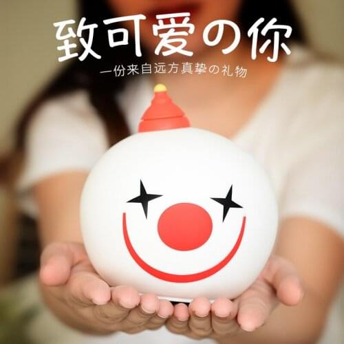Creative Gift Led Silicone Night Light USB Charging Induction Clown Pat Light Bedside Light Atmosphere Light with Sleeping Light