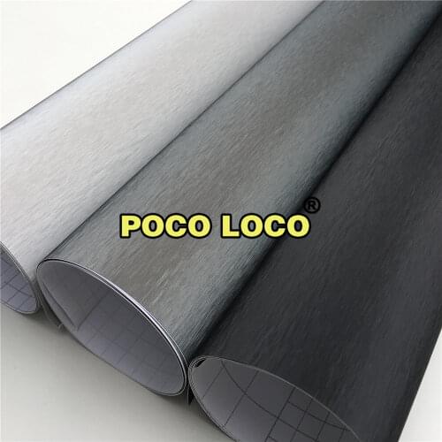 Brushed Black Metallic Aluminum Auto Flex Vinyl Wrap Car Wrapping Metallic Black Brushed Steel Wrap Foil