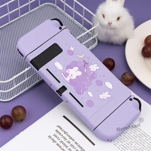 Cute Purple Protective Shell For Nintendo Switch Full Joycon Controller Soft Cover Case NS Box For Nintendo Switch Accessories