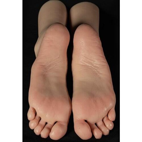 KnowU 1pcs Right or Left Female Foot Model 3D Flexible 1:1 Adult Mannequin Fake Foot Skin Texture Shoes Display Model