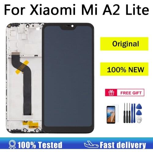 NEW Original LCD for Xiaomi Mi A2 Lite LCD Display Touch Screen Replacement for Mi A2 Lite Display with Frame Digitizer Display