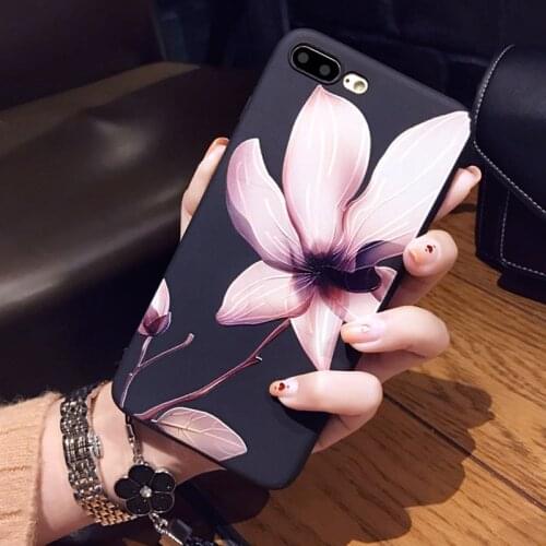 3D Relief Rose Floral Phone Case For iPhone 6 6S 7 8 Plus X XR XS Max 11 12 mini 12 Pro Max New Flower Silicone Soft Cover cases
