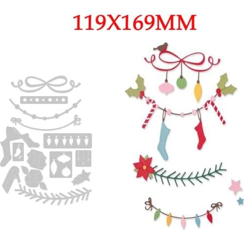 Christmas Gifts Metal Cutting Dies Scrapbooking Stencil for Album Paper DIY Gift Greeting Card Decoration Embossing Dies New