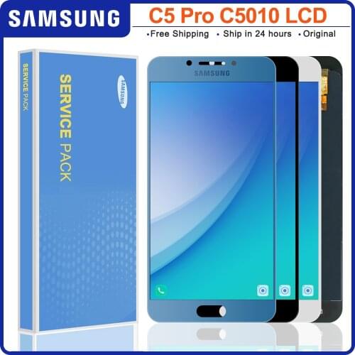 Super AMOLED Screen For Samsung Galaxy c5 pro c5010 LCD Display Touch Digitizer Sensor Glass Assembly 5.2'' For Galaxy C5 Pro
