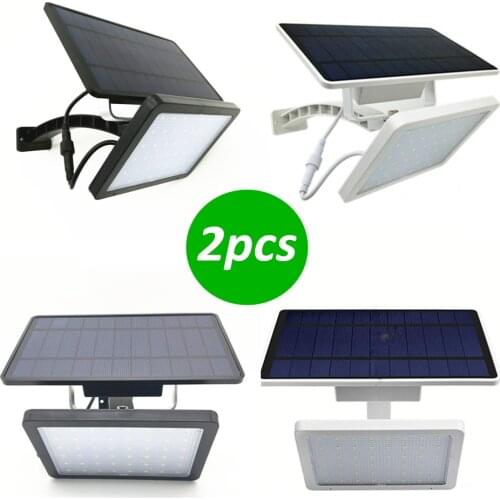 2pcs Solar Wall Light 48LED Light Control Outdoor Dual Installation Waterproof Energy Saving Pathway Garden Security Street Lamp