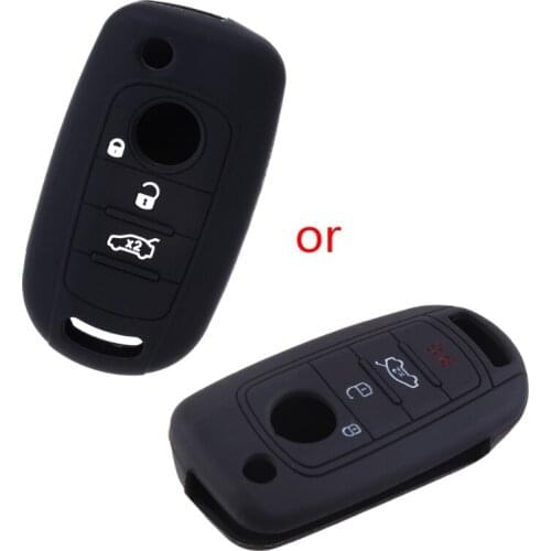 T3ED Silicone Car Key Case Cover For Fiat 500X Toro Tipo Egea 3 Buttons Neon