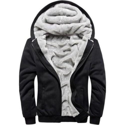 Thickening Fleece Jacket Winter Designer Male Slim Fit Warm CoatMen Sweatshirt Street Hoodie Fashion Mens Vintage