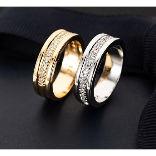 Fashion Engagement Promise Rings For Women Vintage CZ Cubic Zircon Silver Color Couple Rings Wedding Band Jewelry Wholesale Gift