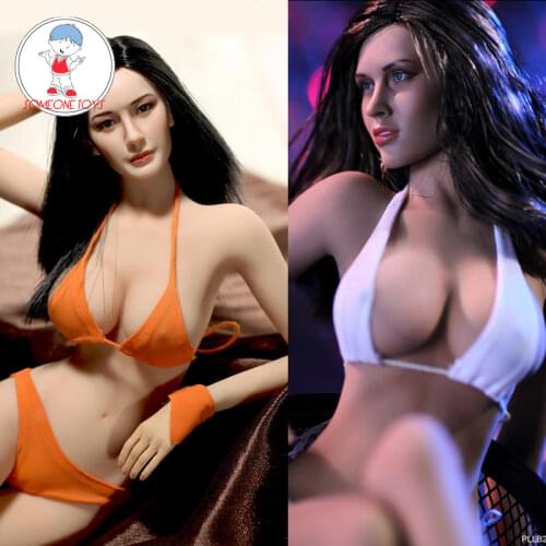 1/6 Action Figure Doll Large Breast Super-Flexible Female Seamless Body Stainless Steel Skeleton Suntan/Pale S07 Women Figurine