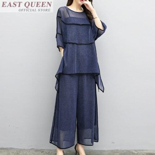 Women suit sets prairie chic two piece suits pullover half batwing sleeve tops elastic waist solid draped clothing set DD848 L