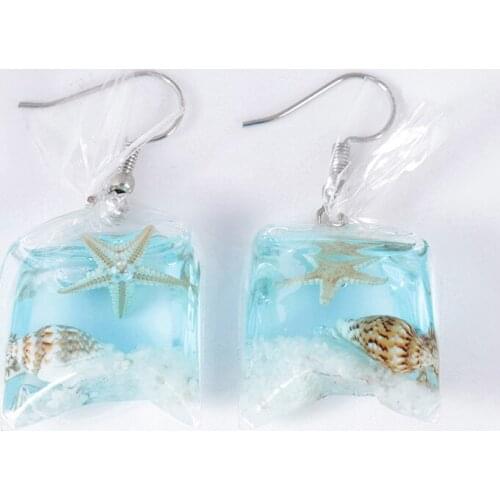 1 Pair Creative Fashion Koi Fish goldfish Water Bag Dangle Earrings Cute Handmade Earrings Womens Elegant Party Gift Jewelry