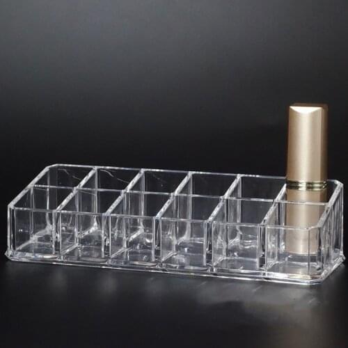 12 Grid Acrylic Lipstick Holder Cosmetics Organizer Brush Holder Makeup Storage Corganizer Box For Storage Of Cosmetics