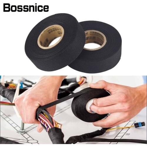 1/3 Pcs Automotive Wiring Harness Cloth Tape Car Anti Rattle Universal Black Flannel Self Adhesive Felt Tape Length15M/25M