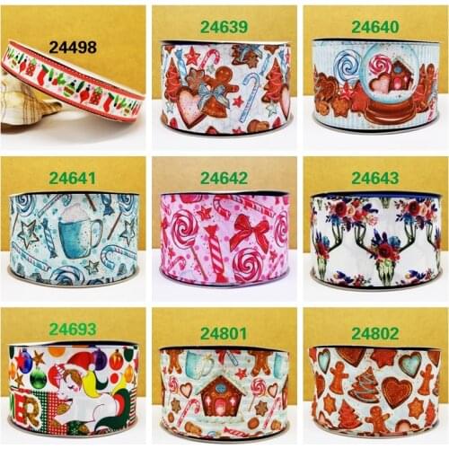 Free shipping 10 yards cartoon printed grosgrain ribbon 24498