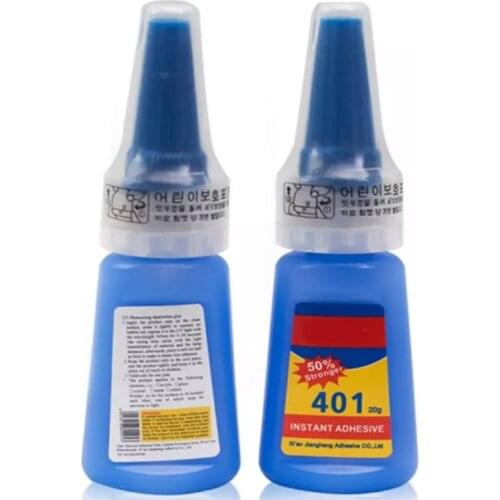 20g Multi-Purpose Fix 401 Fast Adhesive Glue Strong Oily Welding Agent for Shoe Repair Liquid Instant Glue Quick-drying Glue Hot