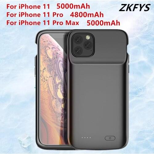 ZKFYS Battery Charger Cases For iPhone 11 Pro Max Power Bank Case External Charging Cover For iPhone 11/11 Pro Battery Case