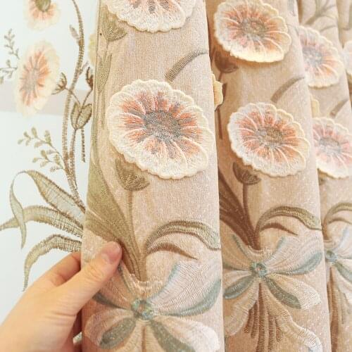 High quality and delicate embroidery decorative curtains for living room window curtain for the Bedroom/Kitchen Window Curtain