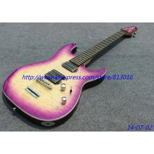 Hot!Custom-made electric guitar ,rosewood fingerboard,dots inlay,chrome parts,purple burst! free shipping