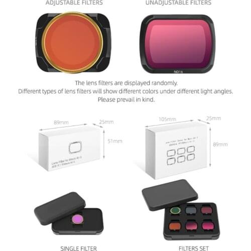 Lens Filter Neutral Density Polar MCUV CPL NDPL4/8/16/32 for D-JI Mavic Air 2 X6HB