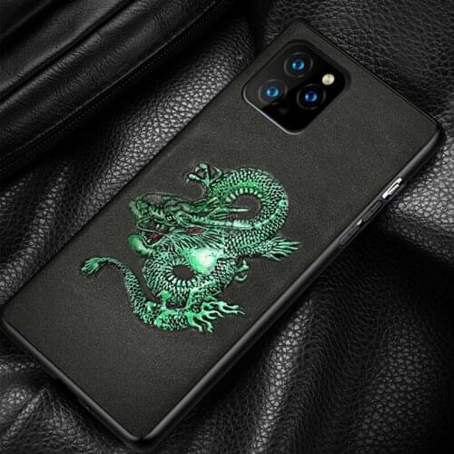 Leather 3D animal embossed Phone Case for iPhone 12 Pro Max X XS Max XR for 8 Plus 7 Plus Anti-scratch Back Cover for iphone 11