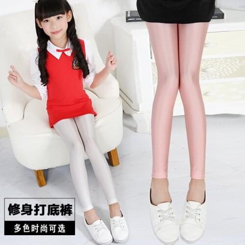 Girls Leggings Korean Girls Spring New Luster Pants Baby Wear Pants Slim Children Leggings