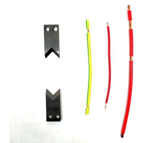 1 Set Wire Stripping Tungsten Steel Knife Blade for SWT508 Model Wire Stripping Peeling Cutting Machine V Shape R3 Radius