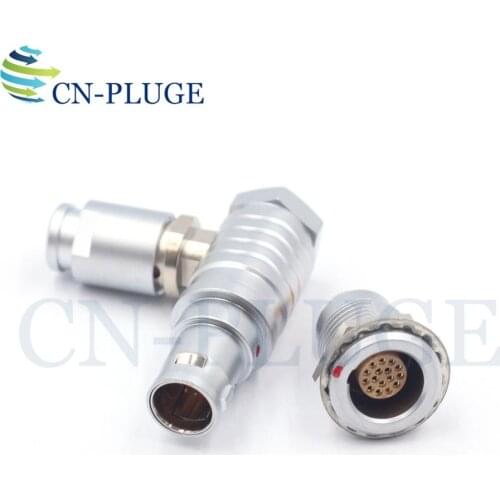 M12 Type FHG EGG 1B Elbow connector 16 pin Push Pull Self-locking Connector For Aviation Plug