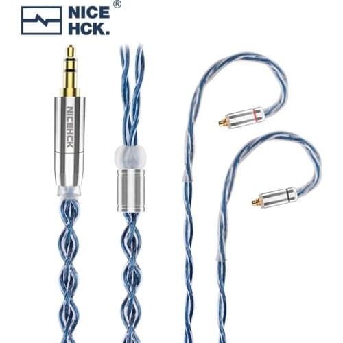 NICEHCK BlackWheat With Mic 8 Core Silver Plated Copper Cable MMCX/NX7/QDC/0.78 2Pin for DB3 C10 CA4 C12 ZSN ZST AS10 EDX DB3