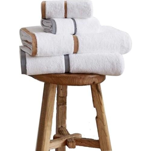 New Arrival 800g Cotton towel five-star hotel thick bath towel cotton towel not lint strong water absorption bath white towel