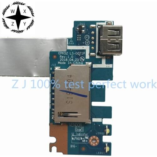 Original For Hp 15-DA 15-DB USB PORT BOARD With Cable 435OM832L01 LS-G071P 100% Tested Fast Ship