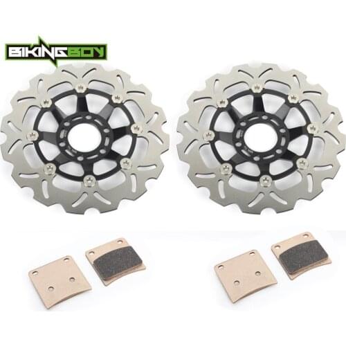 BIKINGBOY For Suzuki GSX 1100 F Katana 1988 1989 1990 1991 1992 1993 Front Brake Discs Rotors Disks + Pads 276mm Stainless steel