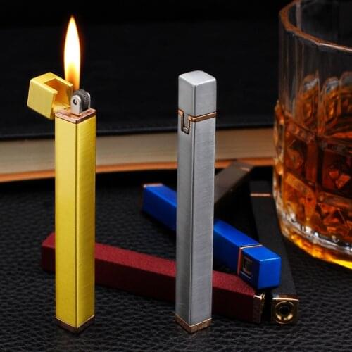 Portable Mini Metal Butane Gas flint lighter Lighters Gadgets For Men Cigar Smoking Accessories Mens And Womens Gifts