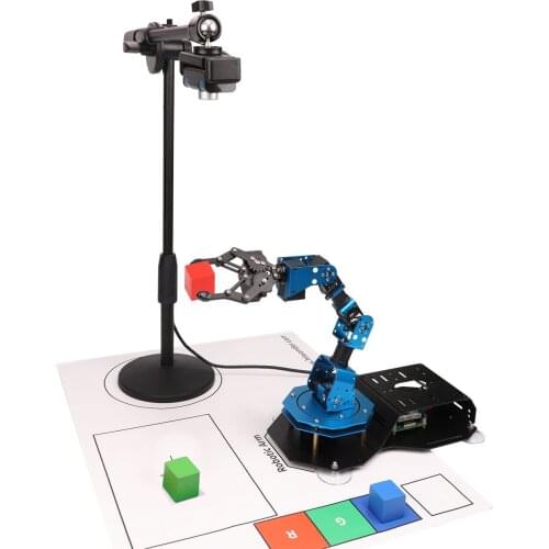 BlueRaven Raspberry Pi 4B Open Source Robotic Arm Remote Control AI visual Identity Python Programable Kit