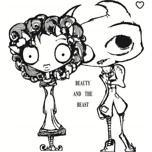 10x10 Beauty and the beast Transparent Clear Rubber Stamp Sheet Cling Scrapbooking Photo Album PaperCard DIY Craft