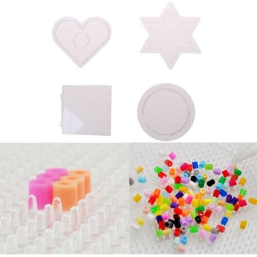 4Pcs Diy Transparent Shape Puzzle Template For 2.6mm Hama Beads Perler Beads